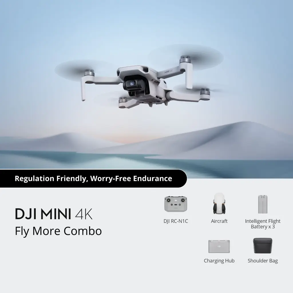 Drone DJI Mini 4K con RC Remote FLY MORE COMBO MT25D 2.0 (1).webp