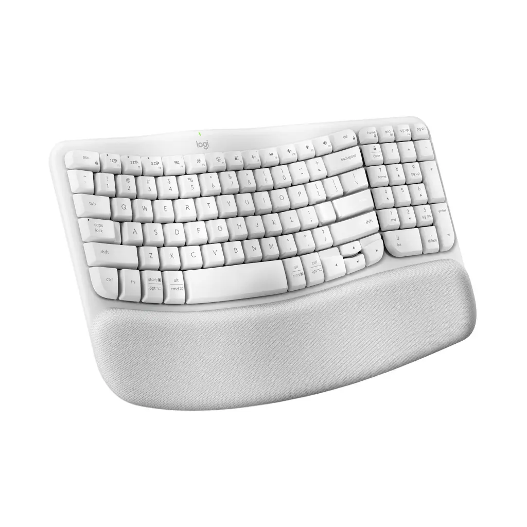 Teclado Ergo Inalambrico Logitech Wave Keys Blanco ESP 920-012279 2.0 (3).webp