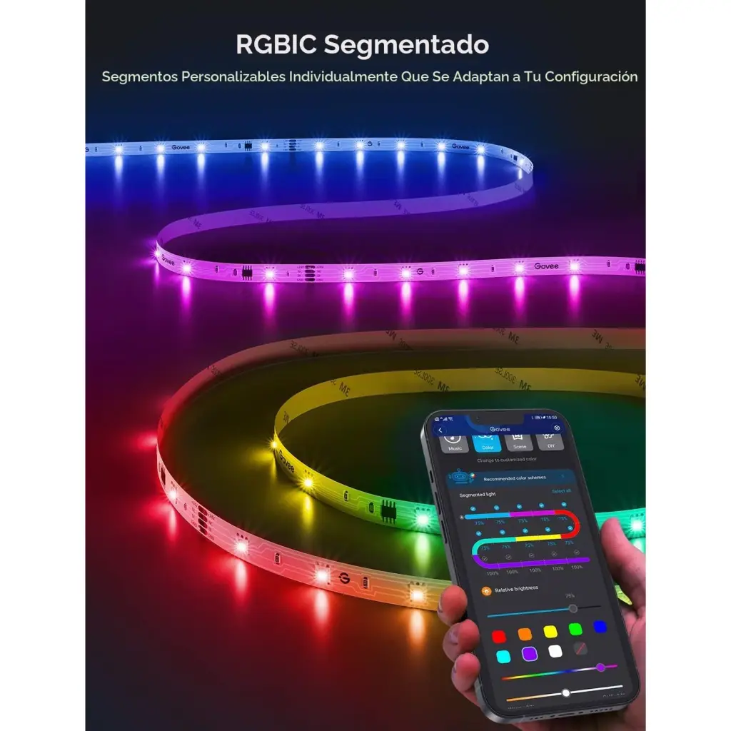Cable de Luces LED Govee Strip Light S 5M Wi-FiBluetooth RGBICW H612A 2.0 (5).webp