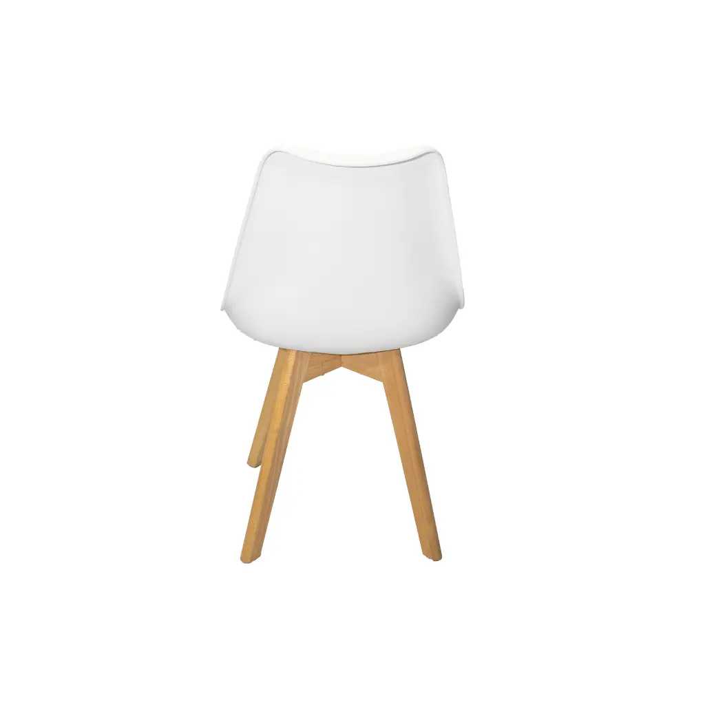 Silla de Espera base PVC Patas de Madera Blanca 3.webp