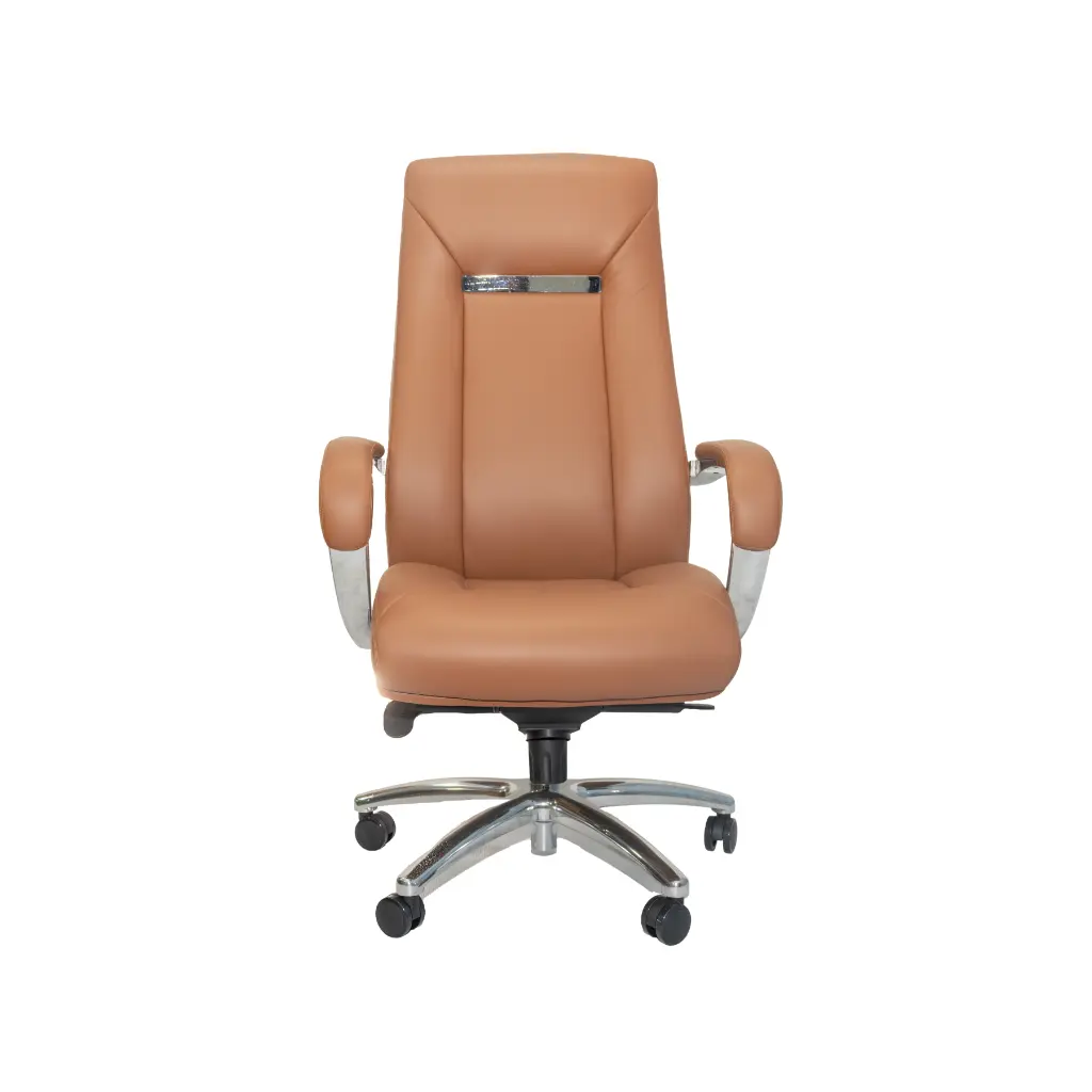 Silla Ejecutiva Cuero 1828A Cafe 2.webp
