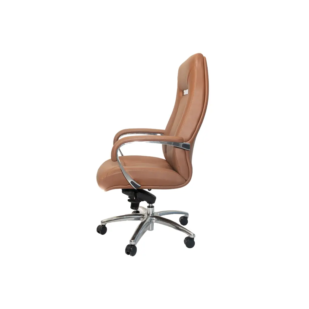 Silla Ejecutiva Cuero 1828A Cafe 3.webp