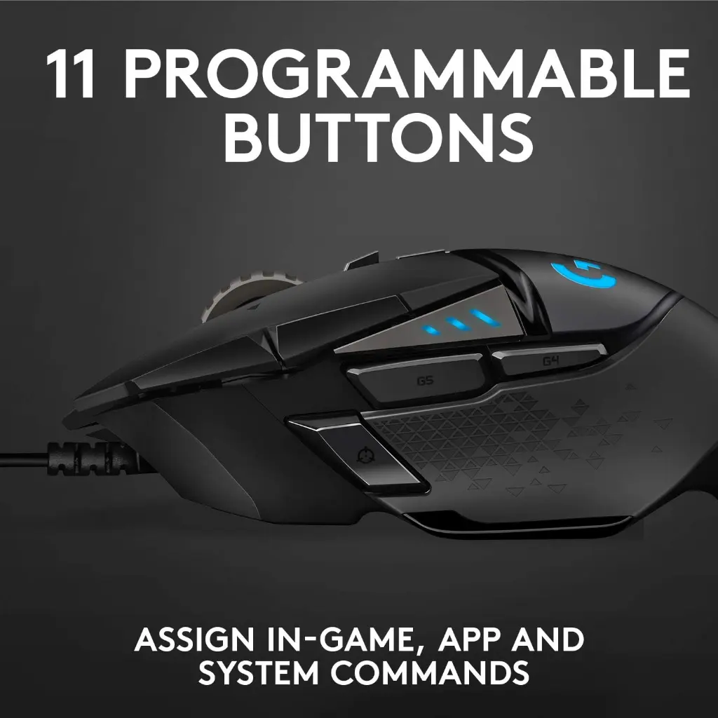 Mouse USB Gaming Logitech G502 HERO 910-005469 5.webp