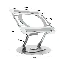 Stand para Computadora Aluminio Rotacion 360 Silver 2.0 (4).webp