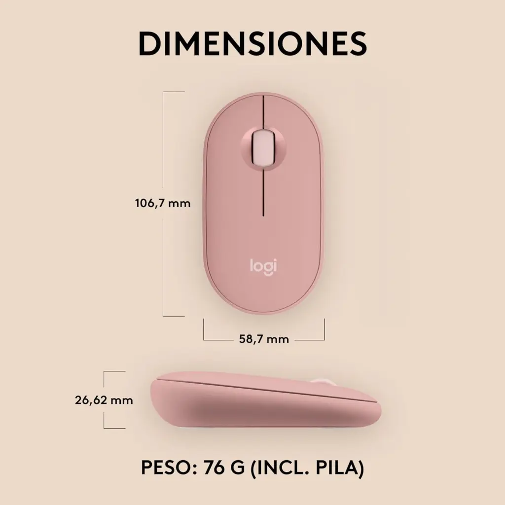 Logitech PEBBLE M350S Rosado 910-007048 2.0 (6).webp