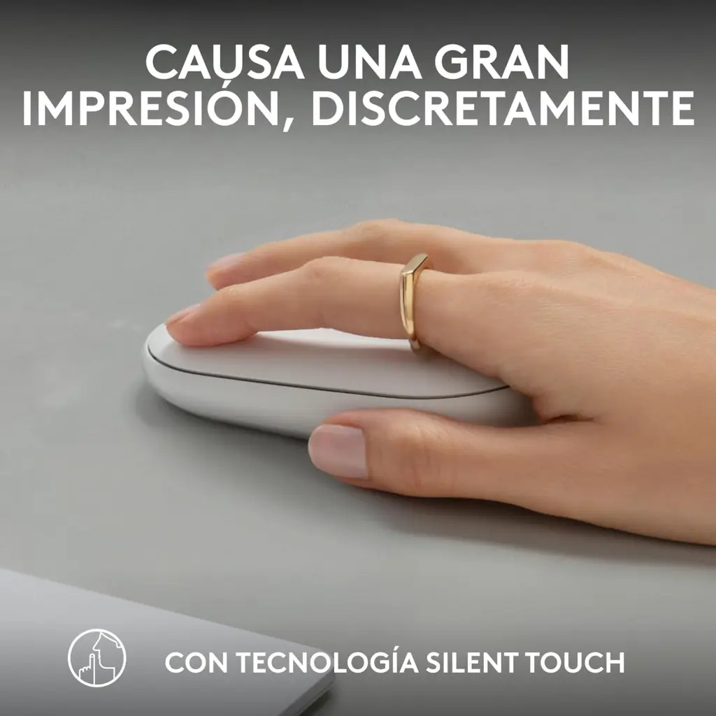 Logitech PEBBLE M350S Blanco 910-007047 3.0 (6).webp
