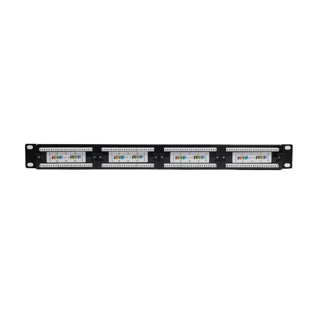 Patch Panel de 24 Puertos Cat5e Vorttek VK-PP5002 2.0 (3).webp
