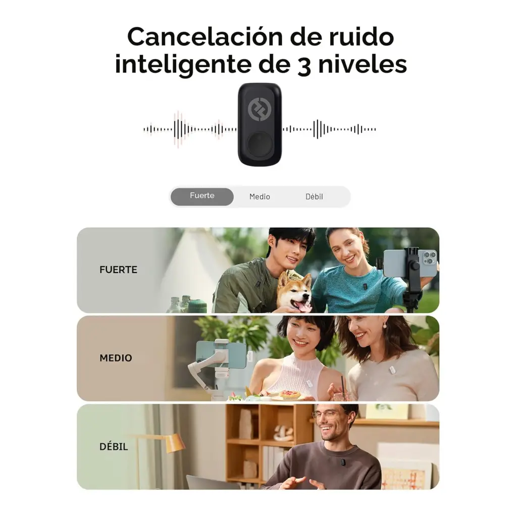 Microfono Inalambrico de Solapa Hollyland Lark A1 (2Tx+1Rx) 2.0 (4).webp