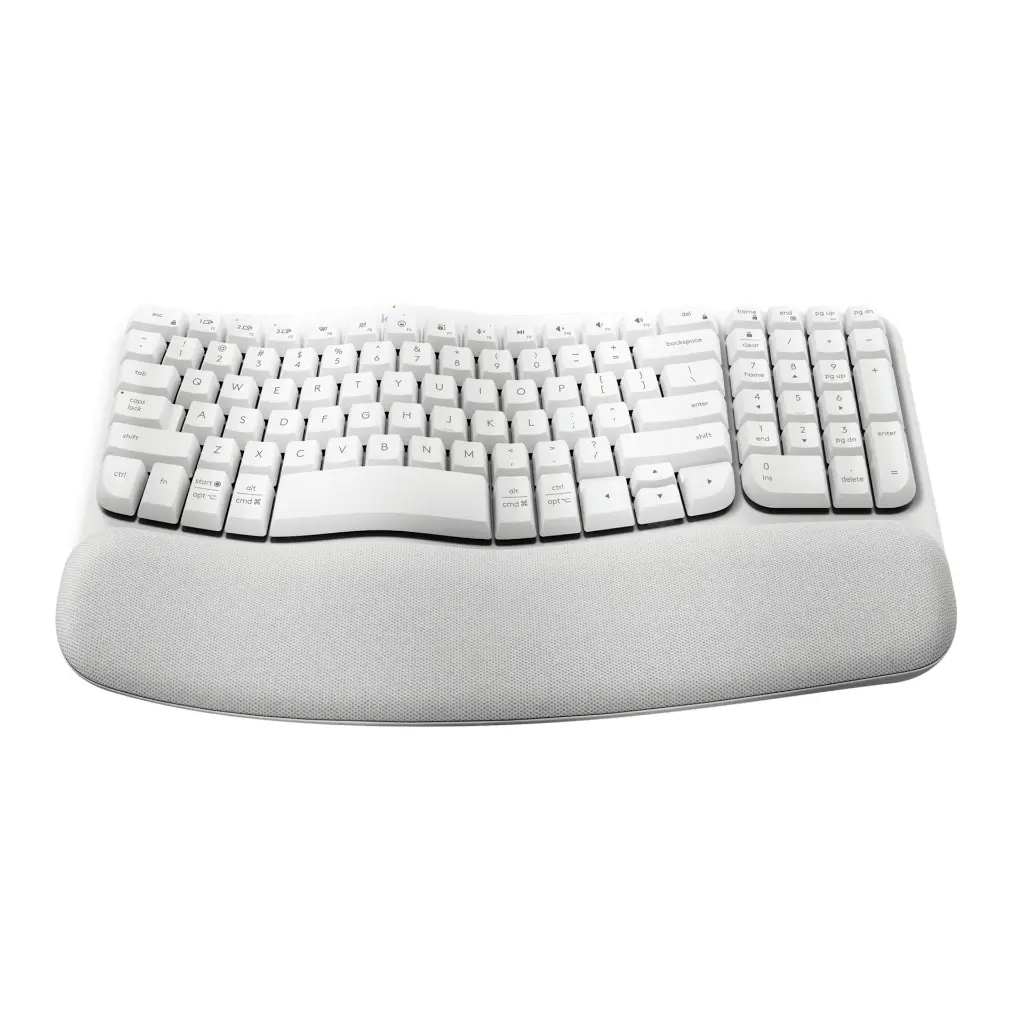 Teclado Inalambrico Ergonomico Logitech Wave Keys Blanco (920-012275) 2.0 (2).webp