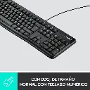 Teclado USB Logitech K120 ESN Negro 920-004422 2.0 (5).webp