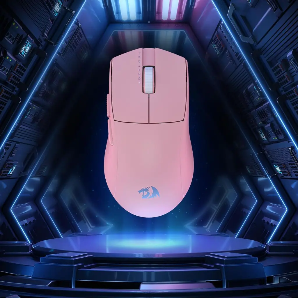Mouse USB Redragon K1NG 1K Rosado  USB-C a USB-A 12,400DPI M724P 2.0 (1).webp