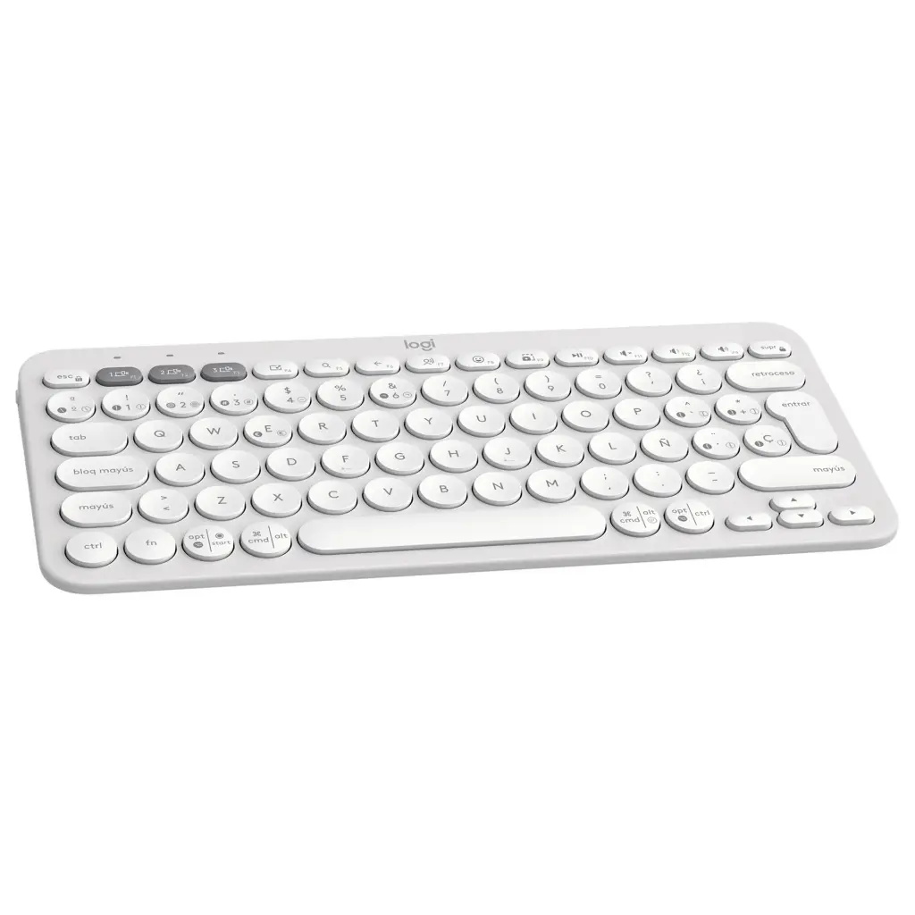 Teclado Logitech Pebble Keys 2 K380s Blanco, Negro, Rosa 2.0 (3).webp