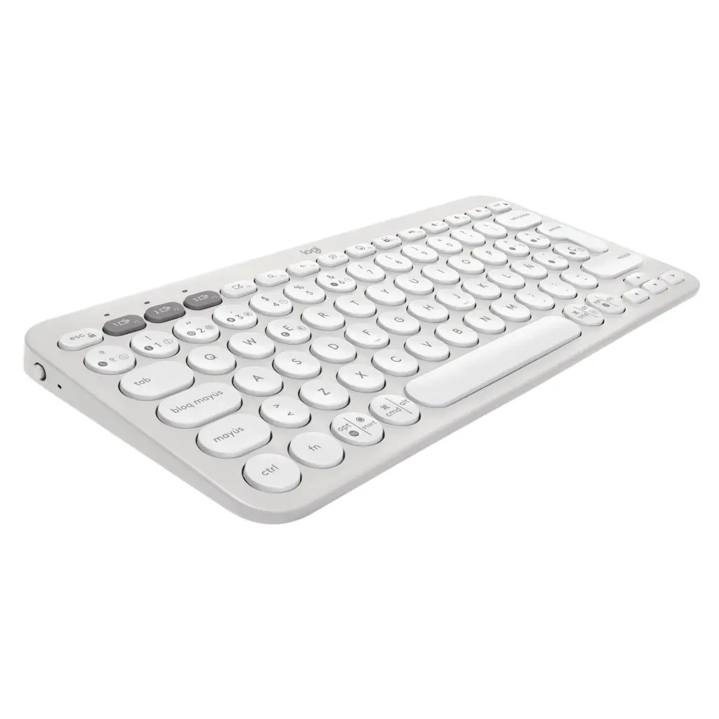 Teclado Logitech Pebble Keys 2 K380s Blanco, Negro, Rosa 2.0 (8).webp