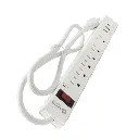 Regleta y Supresor de Picos Vorttek VK-SP6S001 6 Tomas + 2 USB + 1 USB-C  2.0 (3).webp