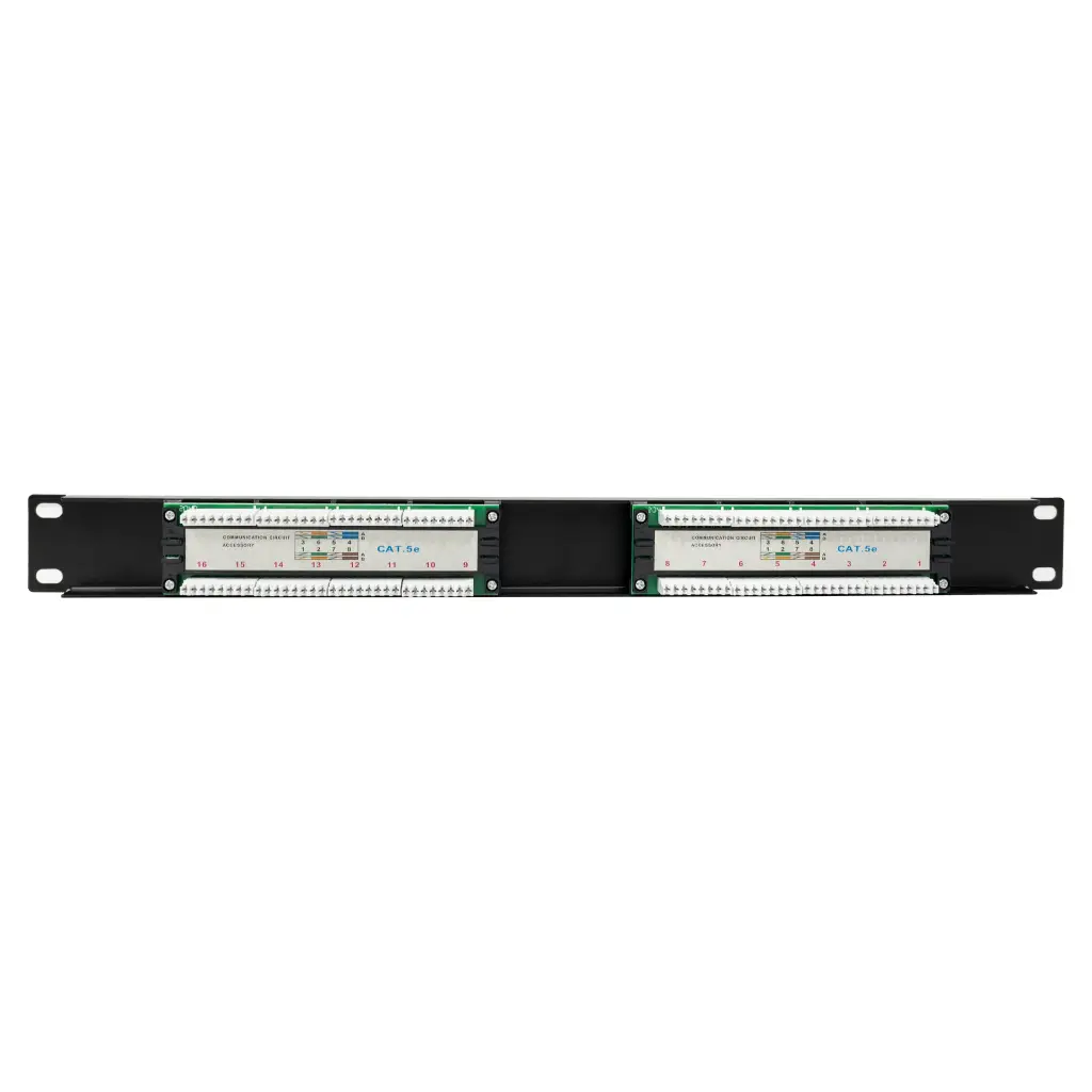 Patch Panel de 16 Puertos Cat5e Vorttek VK-PP5001 2.0 (3).webp