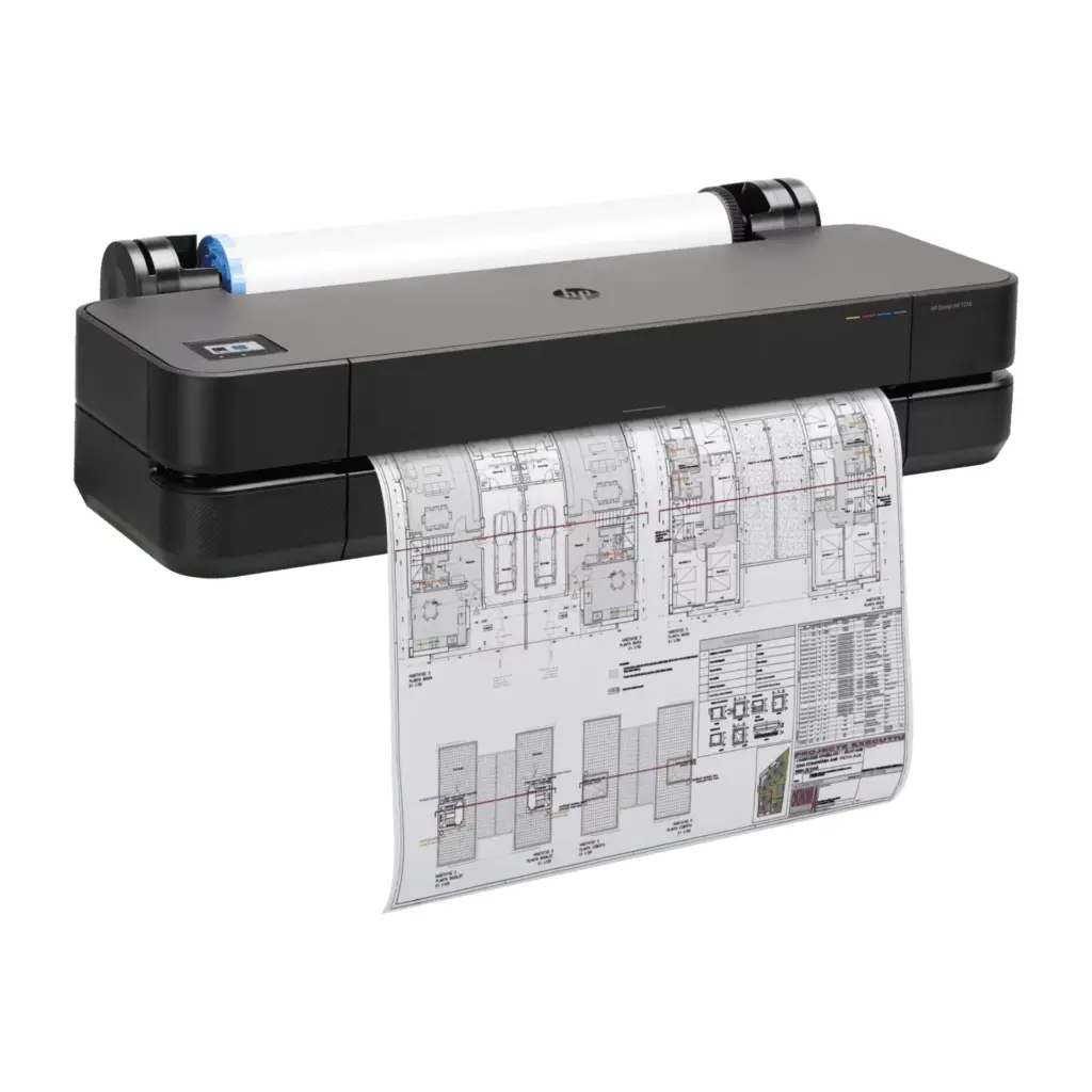 Plotter HP Designjet T250 5HB06A#B1K + Alimentador 8AJ60A 2.0 (1).webp