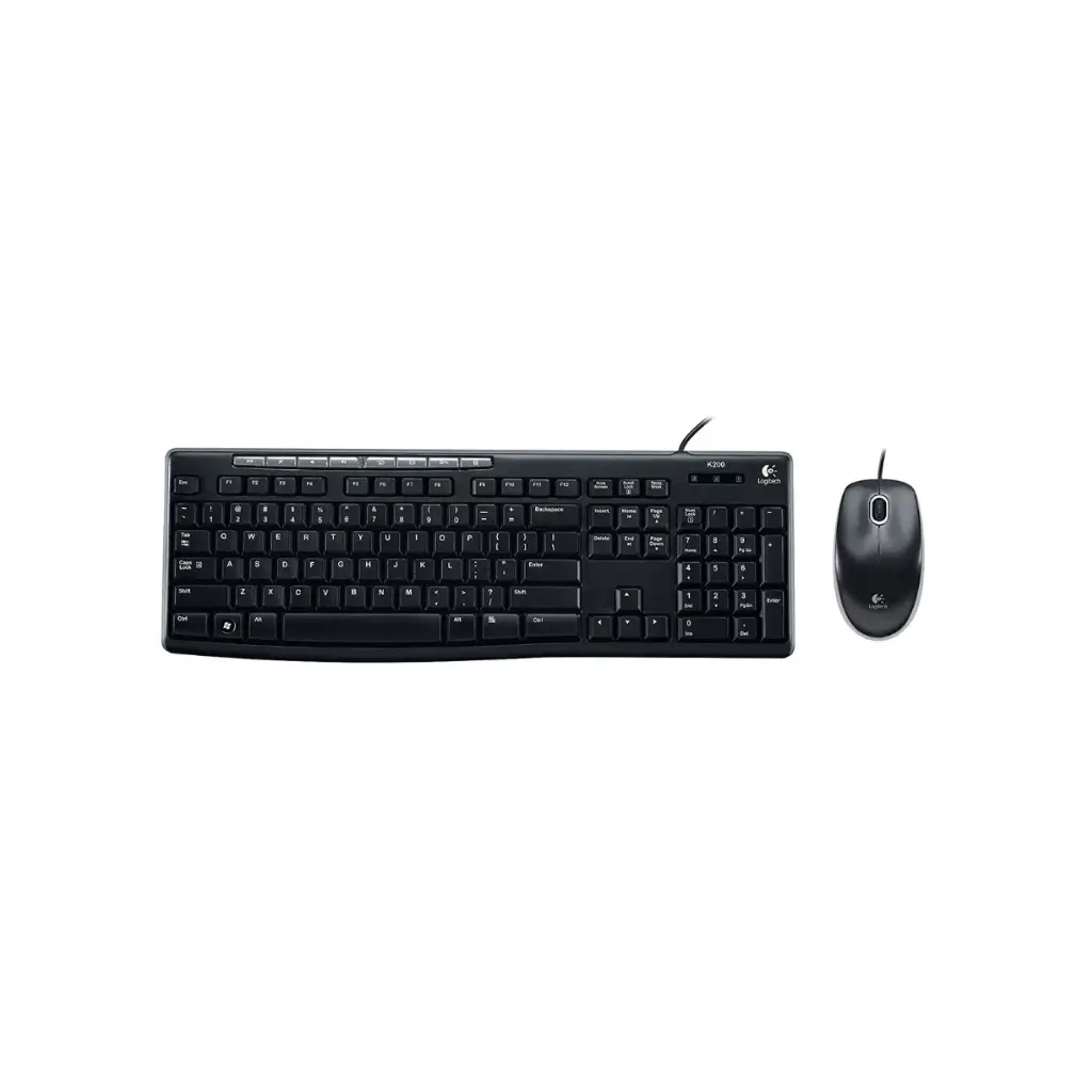 Kit de Teclado y Mouse Alambrico Logitech MK200 920-002716 Español