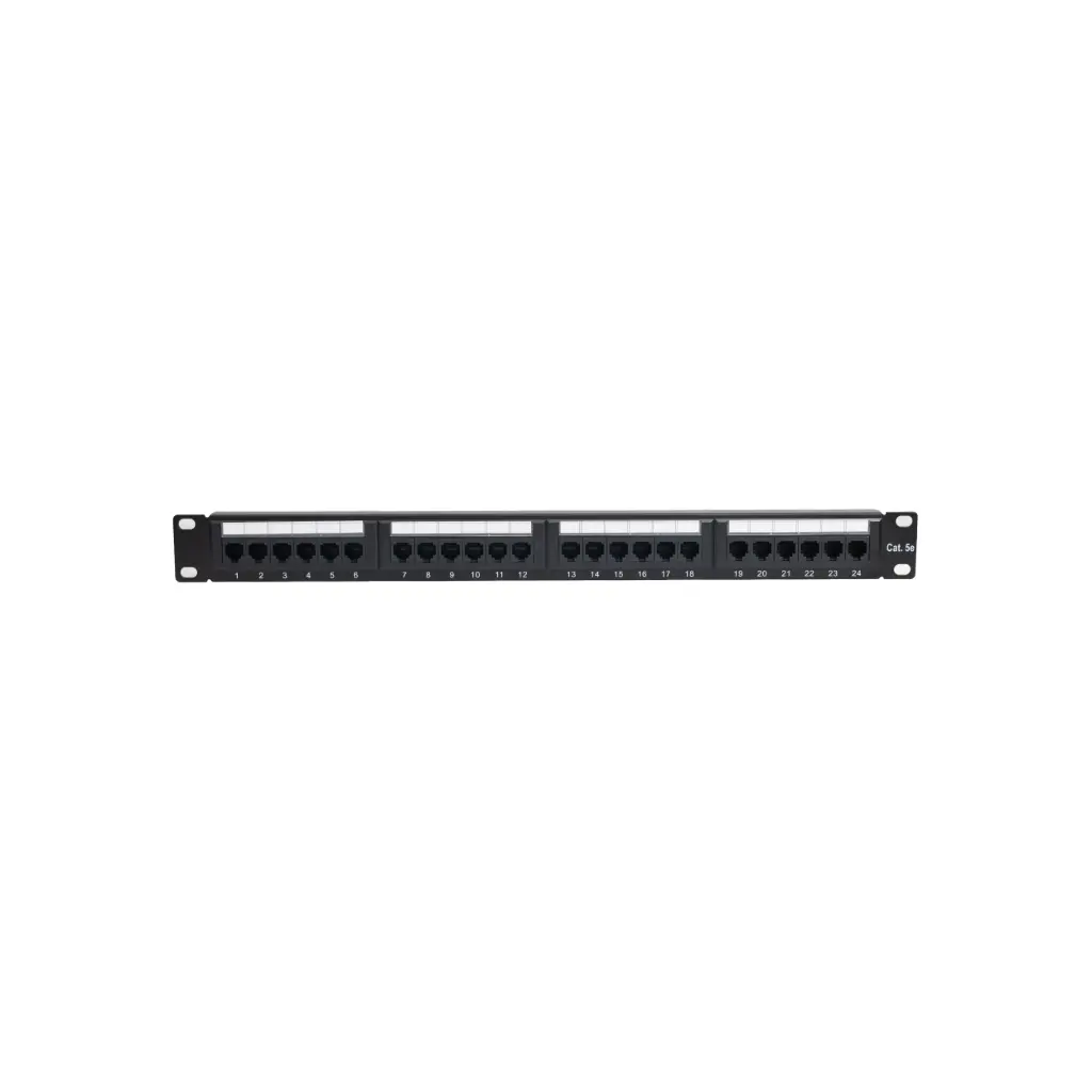 Patch Panel de 24 Puertos Cat5e Vorttek VK-PP5002