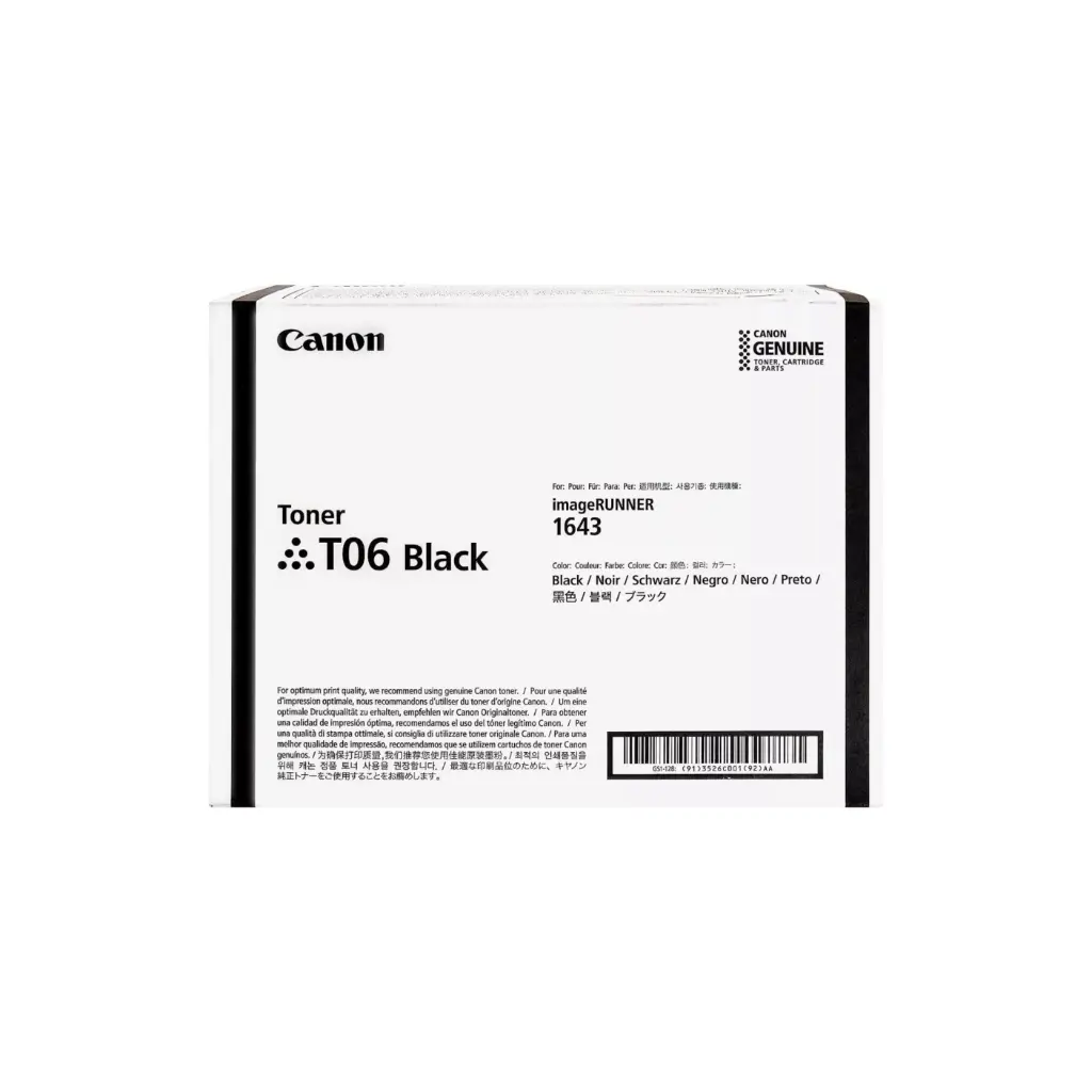 Toner Original Canon T06 Negro