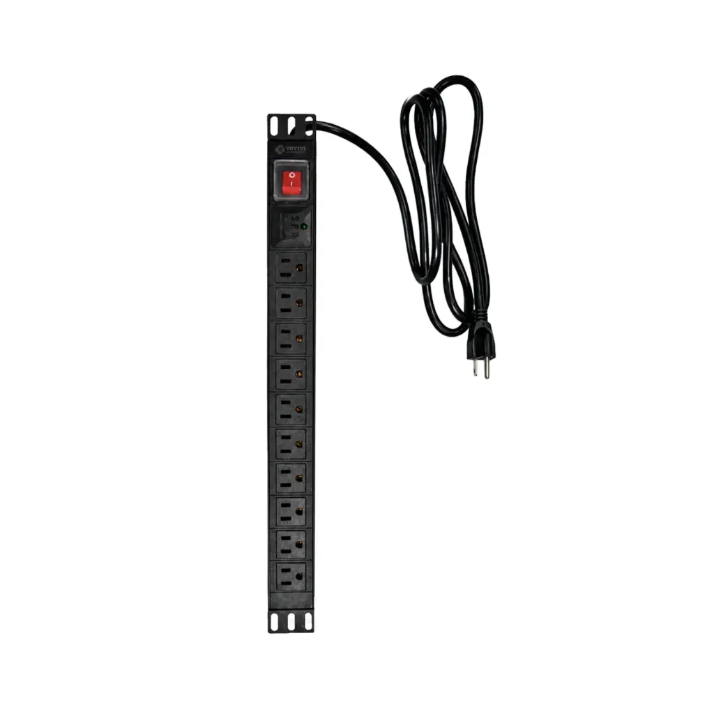 Regleta PDU para Rack 10 Tomas Horizontal Vorttek