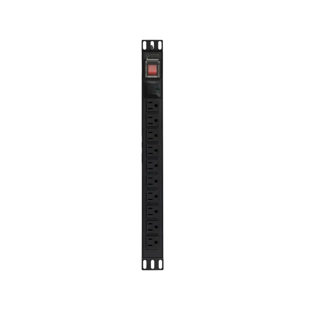 Regleta PDU para Rack 10 Tomas Horizontal Vorttek