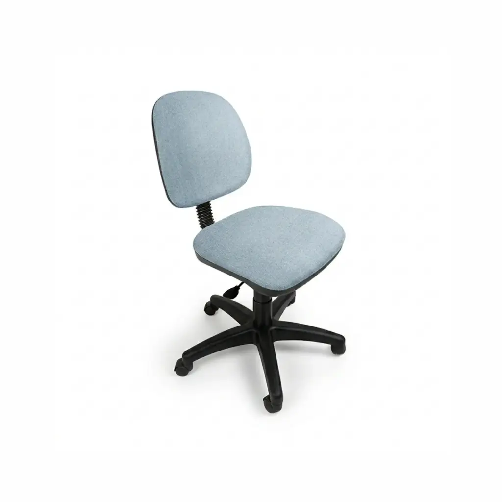 Silla Secretarial sin Brazos Gris Respaldar Grande