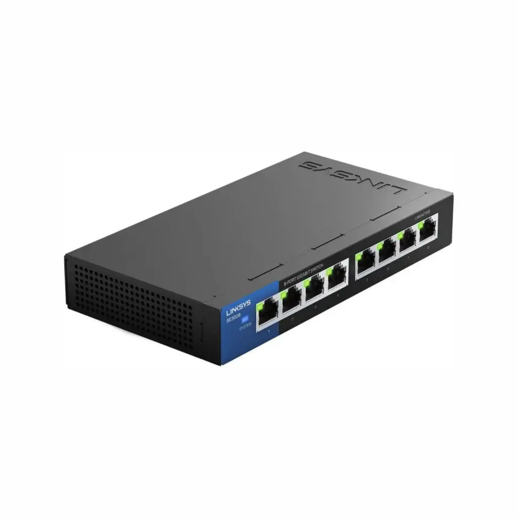 Switch de 8 Puertos 100/1000 Linksys SE3008 Desktop