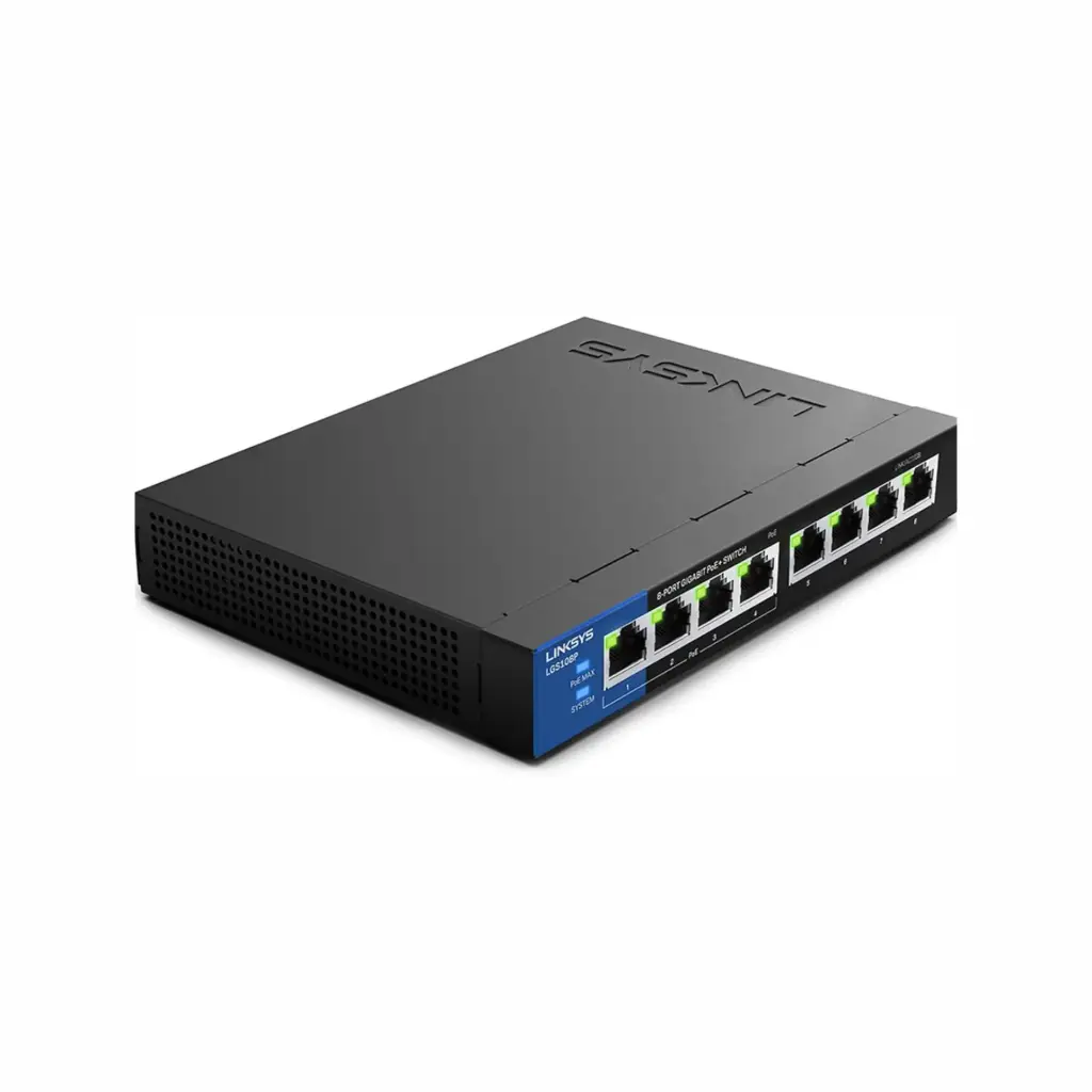 Switch de 8 Puertos Linksys LGS108P 4 Puertos POE+ y 4P Gigabit  Desktop