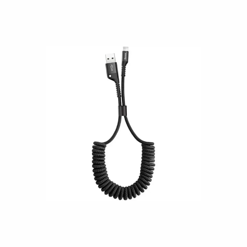 Cable USB a Lightning Baseus CALSR-01 Negro Espiral