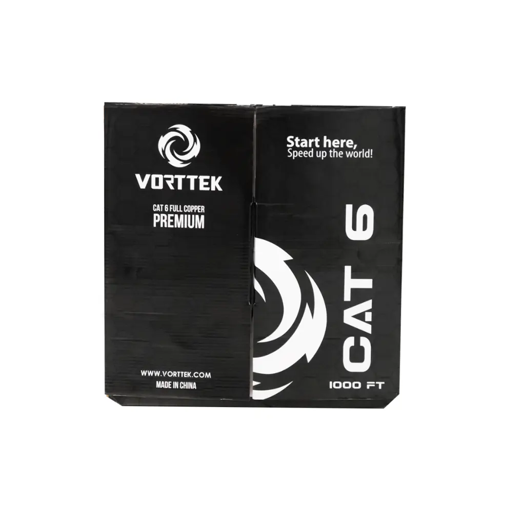 Caja de Cable UTP Cat6 Vorttek VK-17006 Certificado Fluke Full Cobre