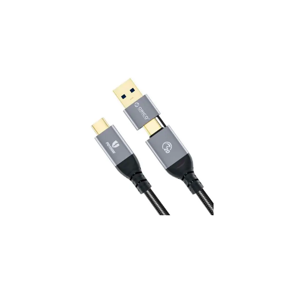 Cable USB-C a USB-C + Adaptador Tipo A 2M Orico ACC20-20-BK-BP