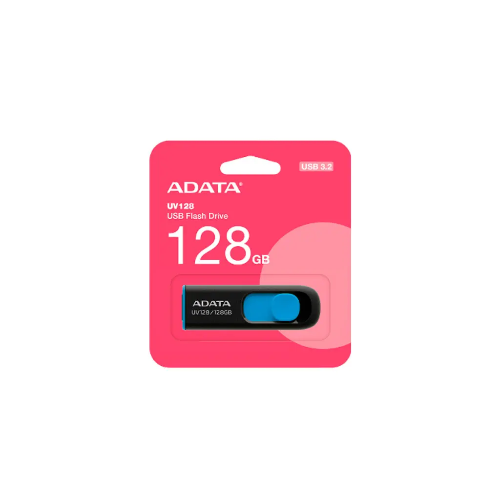 Memoria USB 128GB 3.2 Adata AUV128-128G-RBE Negro/Azul