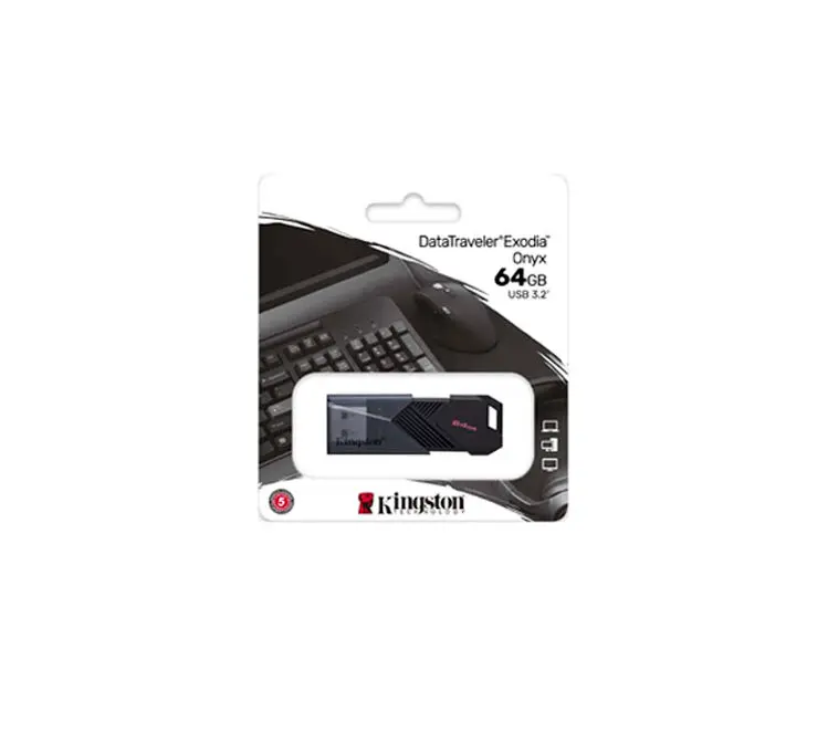 Memoria USB 64GB 3.2 Kingston Exodia Onyx Gen 1 DTXON/64GB Negro