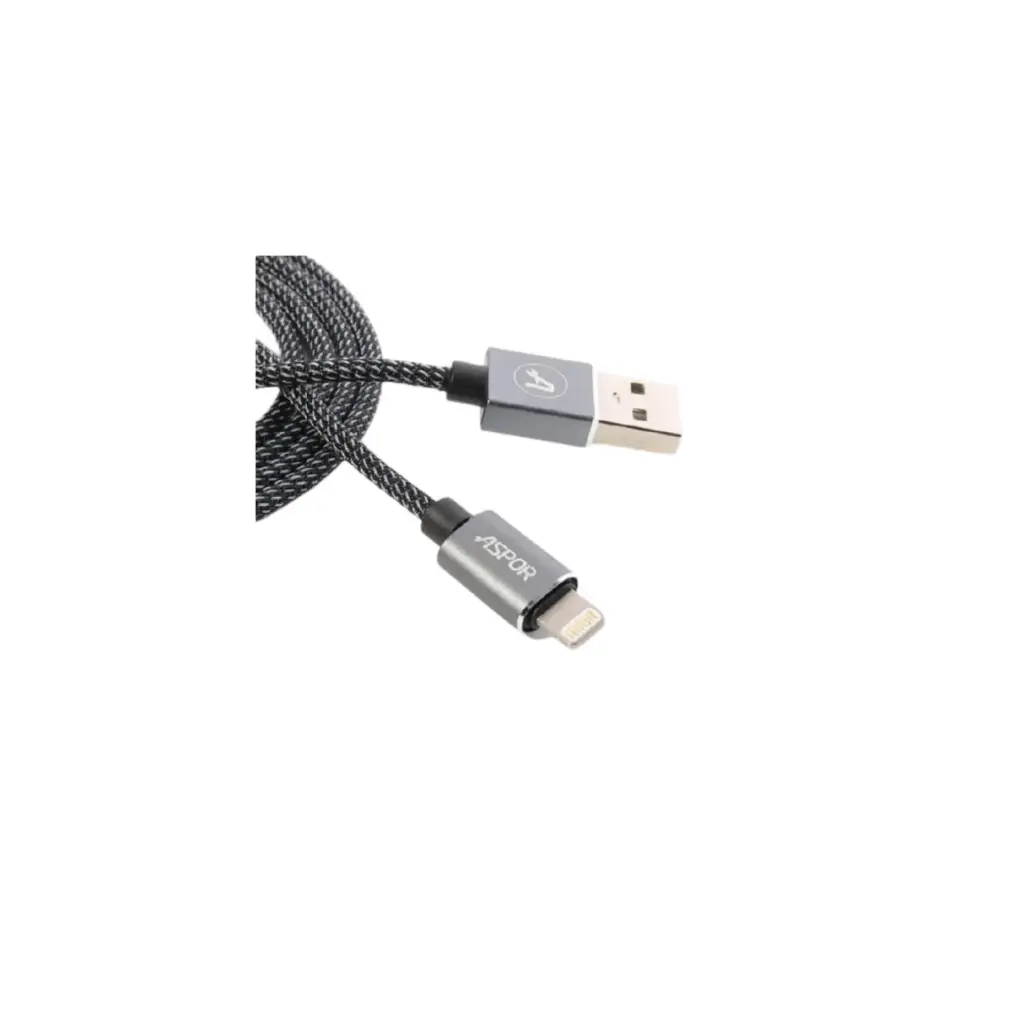 Cable USB a Lightning Aspor A132L 2M Negro