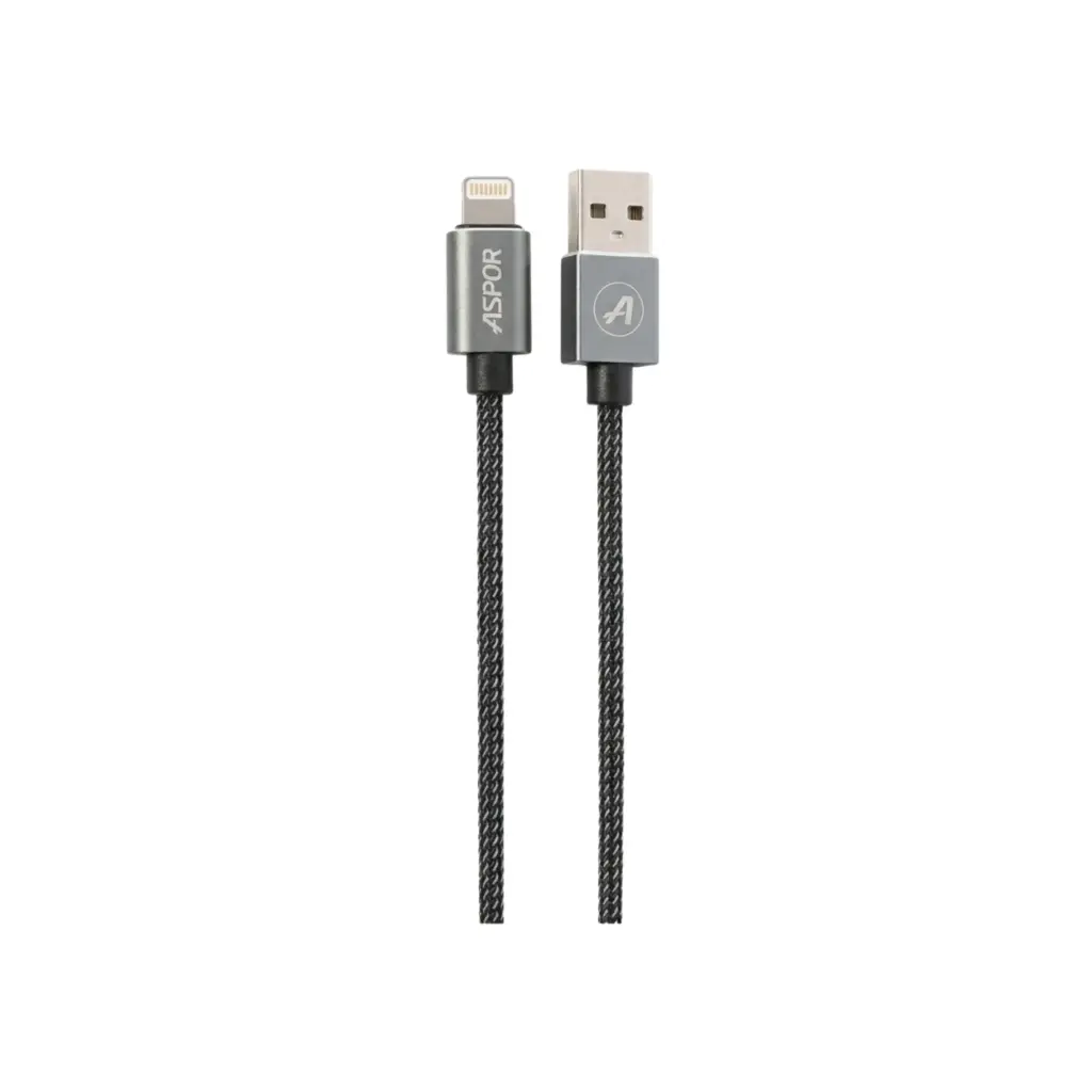 Cable USB a Lightning Aspor A132L 2M Negro