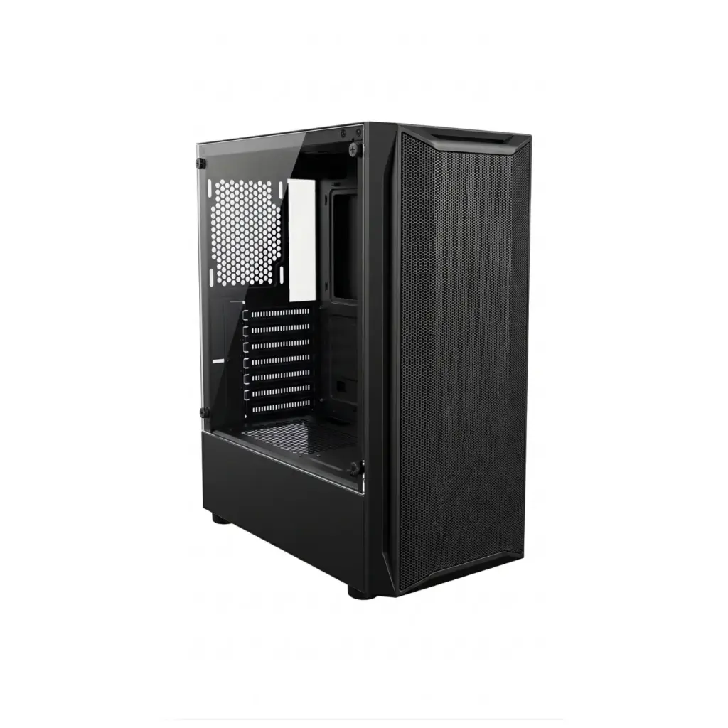 Case P/Computadora WJCOOLMAN Ice Diamond I Sin Fuente/No Ventiladora Negro LIQUIDACION 