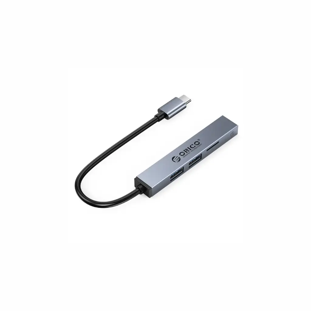HUB USB-C  2 USB 3.0 + Lector Card Reader Orico AHC1-3TF-GY-BP