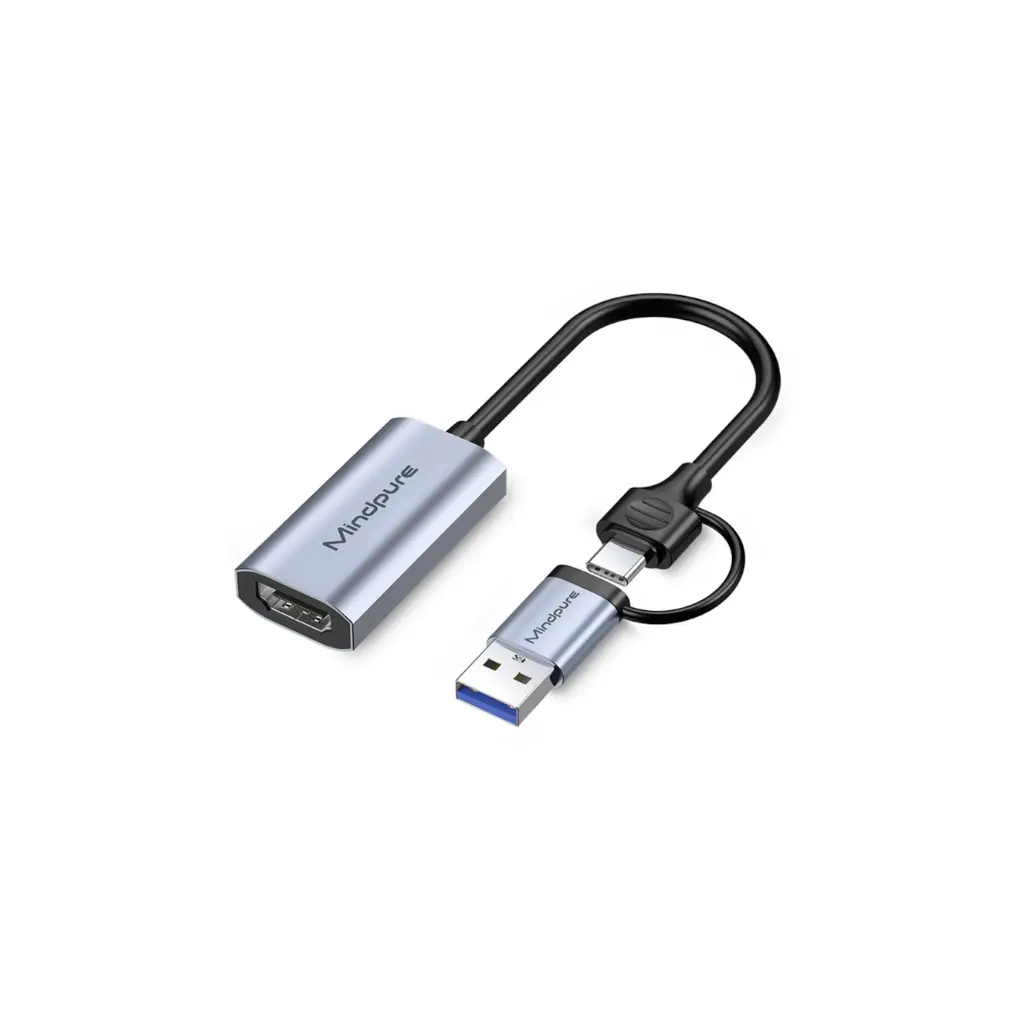 Capturadora de Video USB A / USB-C a HDMI Mindpure LX10630 Space Gray
