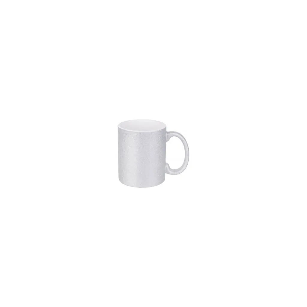Sub/Taza de Ceramica para Sublimacion  Spectra Silver 11oz/330ml Brillantina SP11GT-S