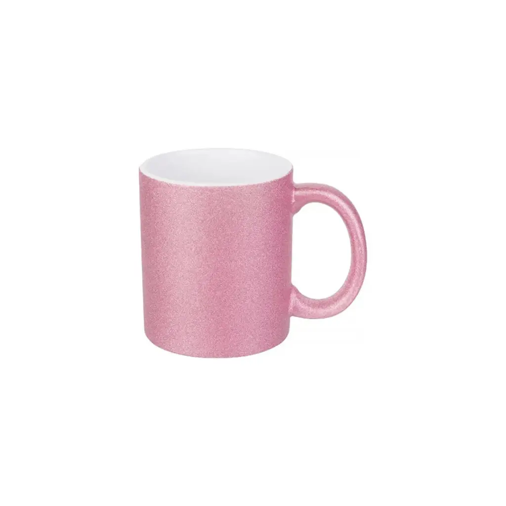 Sub/Taza de Ceramica para Sublimacion Spectra Rosado 11oz/330ml Brillantina SP11GT-P