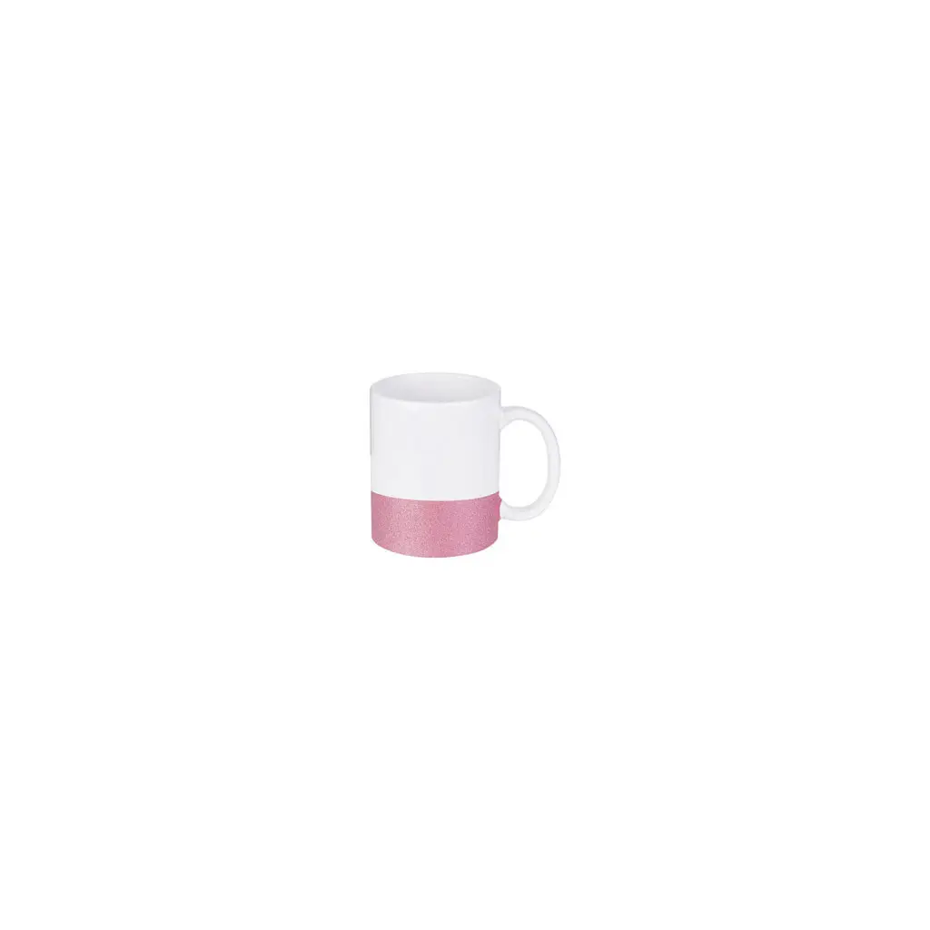 Sub/Taza de Ceramica para Sublimacion  Spectra Rosado 11oz/330ml Brillantina Inferior SP11GT-3-P