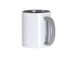 Sub/Taza de Ceramica para Sublimacion Spectra Blanca 11oz/330ml Fondo Gris SP11TA-14