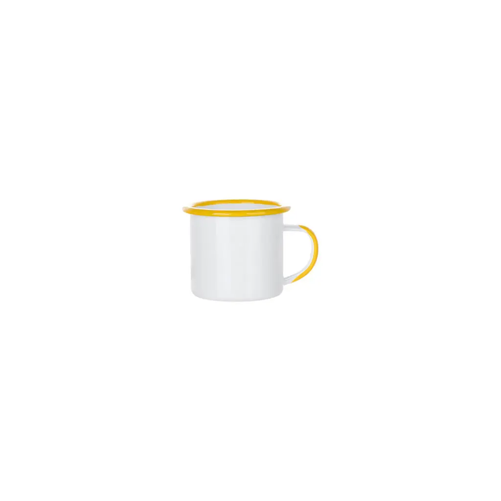 Sub/Taza de Metal para Sublimacion Spectra Blanca 12oz/360ml Detalle Amarillo SP04T-YL
