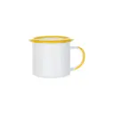 Sub/Taza de Metal para Sublimacion Spectra Blanca 12oz/360ml Detalle Amarillo SP04T-YL