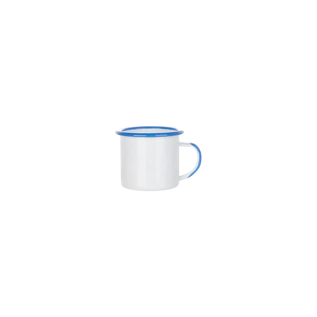 Sub/Taza de Metal para Sublimacion Spectra Blanca 12oz/360ml Detalle Ligth Azul SP04T-LB