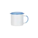 Sub/Taza de Metal para Sublimacion Spectra Blanca 12oz/360ml Detalle Ligth Azul SP04T-LB