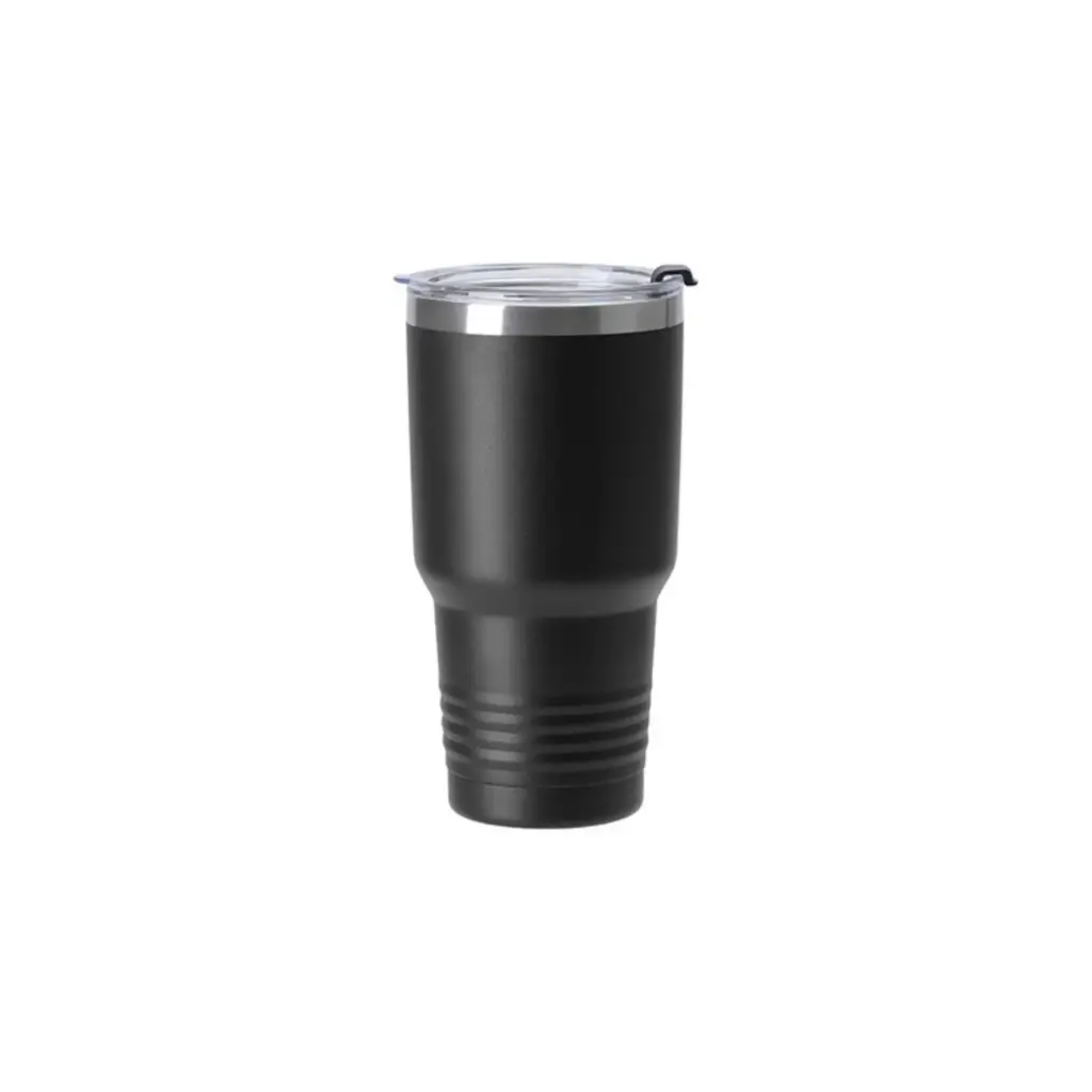 Vaso Spectra Acero Inoxidable Negro 30oz/900ml Tapa Transparente para grabado Laser SP103PS-900BK