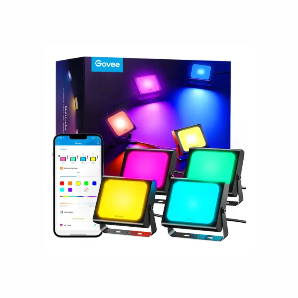 Luces Exterior GOVEE LED Uplight IP65 con Control 4 pack H7060112-OF-LA