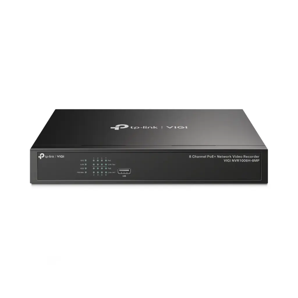 NVR TPLINK VIGI NVR1008H-8MP 8 CANALES H.265 8P POE+ 113W, 1 SATA