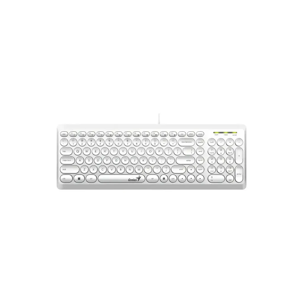 Teclado USB Genius SLIMSTAR Q200 Español Blanco 31310020411